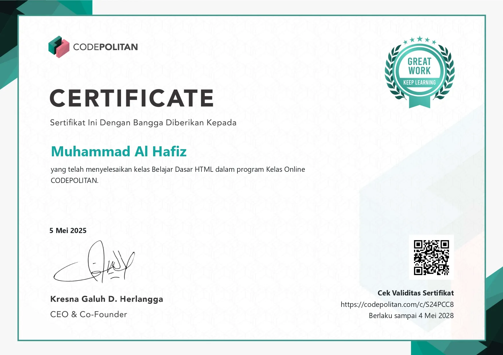 Dasar Pemrograman HTML