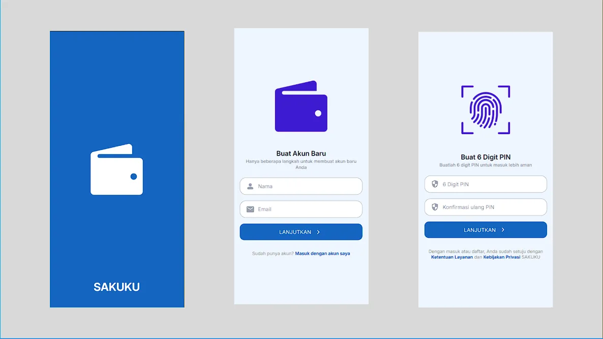 Sakuku - E-Wallet Mobile Web Application UI